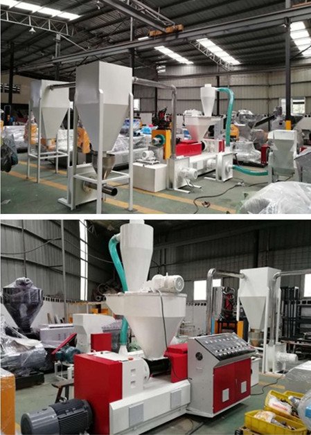 PVC-recycling-pellet-cutting-extruder